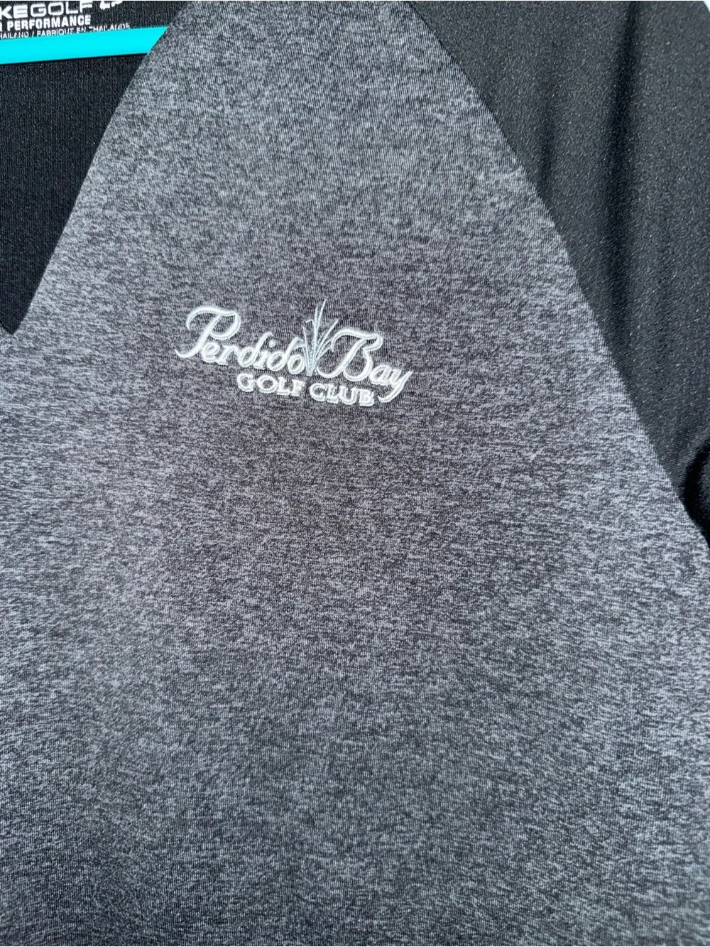 Women's Charcoal & Black V-Neck Golf Top
